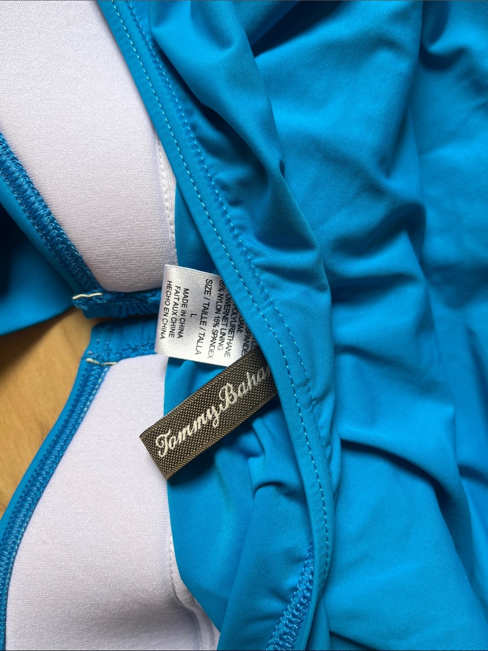 Tommy Bahama Bright Blue Halter Tankini Top - Picture 3 of 3